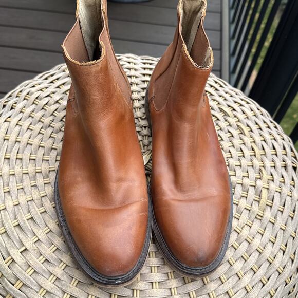 Polo Ralph Lauren Leather Newent Chelsea Boots Men's 9.5 D Brown Saddle 1934 F13 - Picture 10 of 16